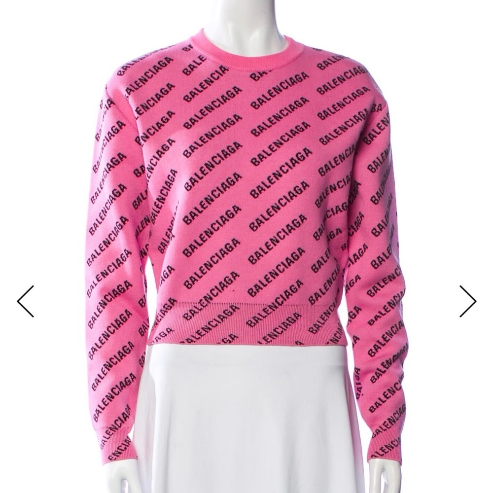NWOT Balenciaga Mini Allover Logo Sweater